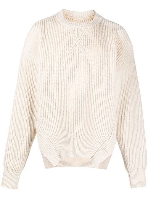 Ribbed knit jumper - Neutrals