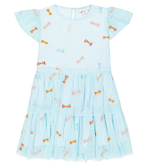 Stella McCartney Kids Bow-detail embroidered dress