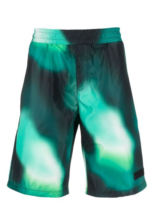 Ombré-effect swim shorts - Green