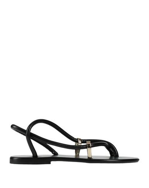Woman Thong sandal Black Size 10 Textile fibers