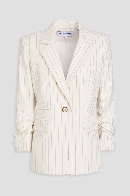 Battista Dickey pinstriped twill blazer - White - US 0