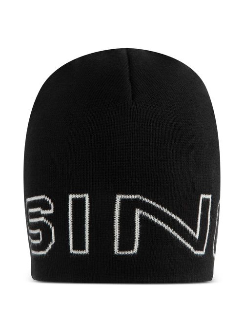 Logo-jacquard beanie - Black