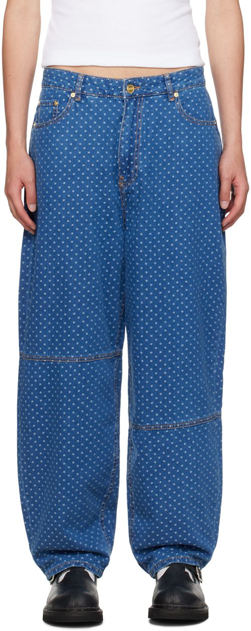 GANNI Blue Stary Jeans