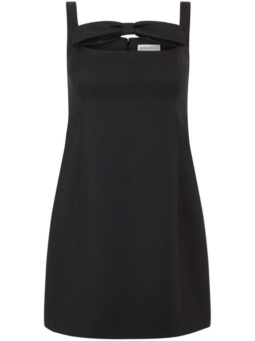 Wool mini dress - Black