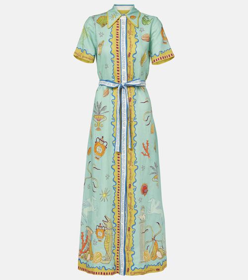 Alémais Surrealist Summer linen shirt dress