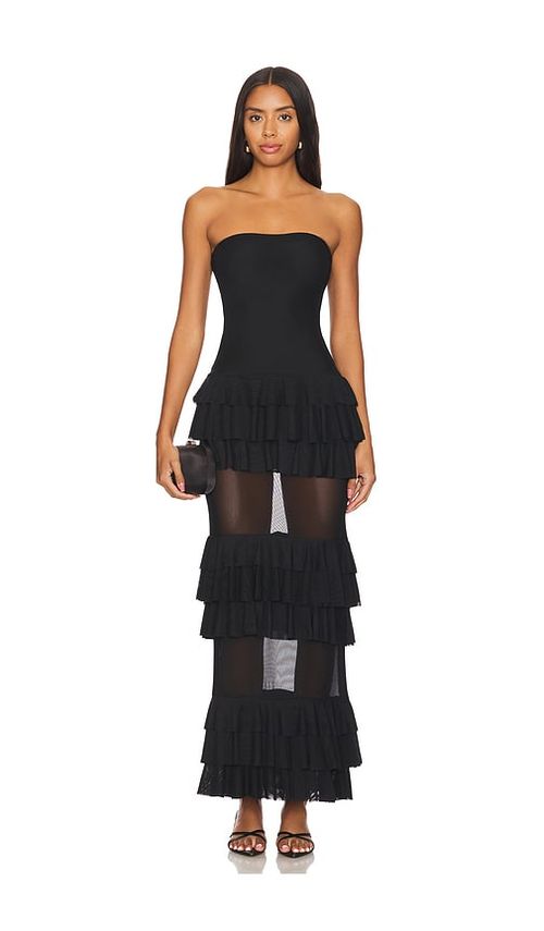 Superdown Lorenza Maxi Dress in Black. - XL also in L, M, S