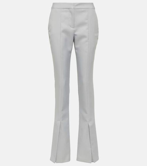 Mid-rise technical flared pants
