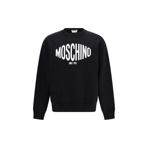 Logo-Print Cotton Sweatshirt — Black