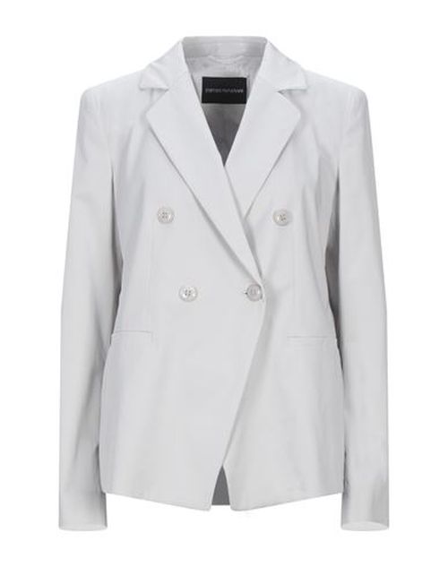 Woman Blazer Light grey Size 8 Cotton, Elastane