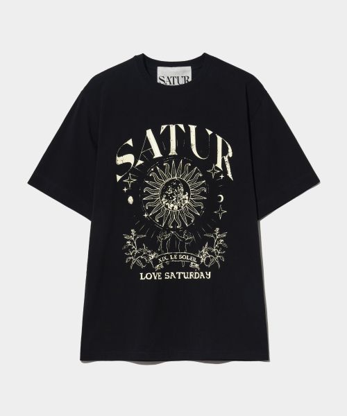 Taro graphic short-sleeved T-shirt newtro black 