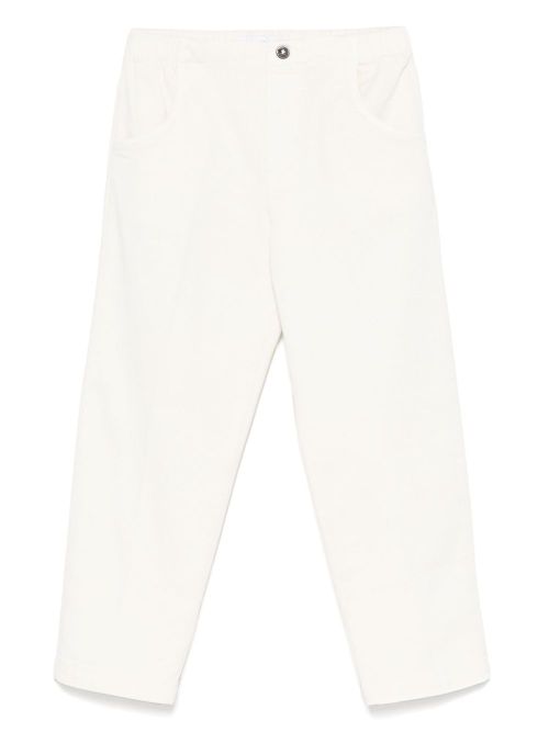 Logo-tag trousers - White