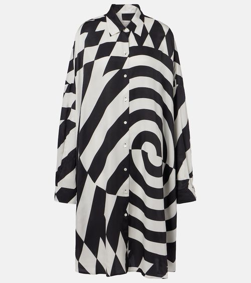 Printed shirt dress