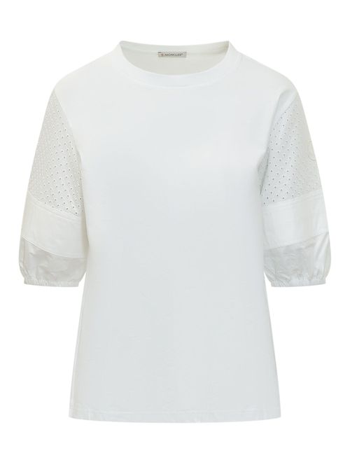 T-Shirt with Traforate Sleeves