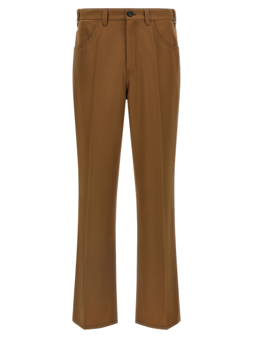 Virgin Wool Trousers — Brown