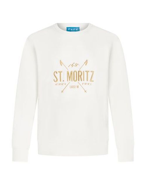 Fefè Napoli Man Sweatshirt White Size L Cotton, Polyester