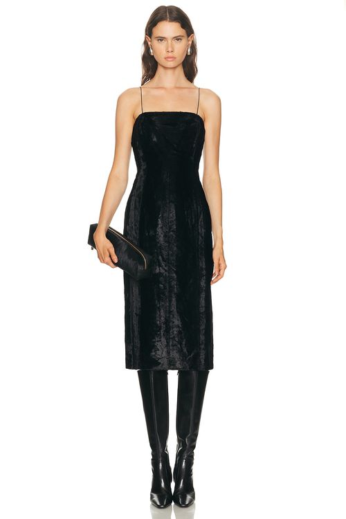 Helmut Lang Pony Midi Dress in Black - Black. 10 also , 4