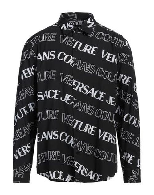 Versace Jeans Couture Man Shirt Black Size 40 Cotton