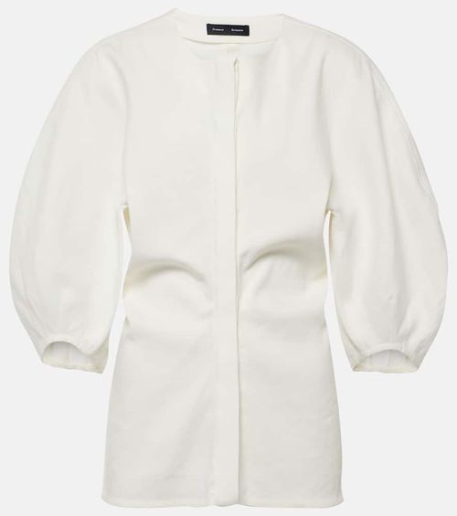 Linen-blend top