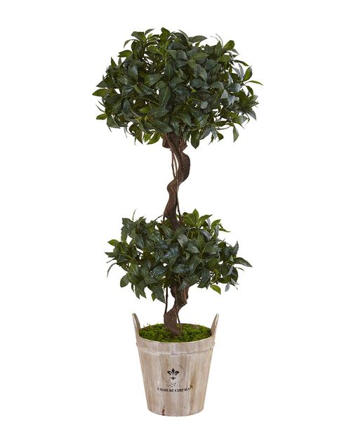 4.5ft Sweet Bay Artificial Tree in Farmhouse Planter