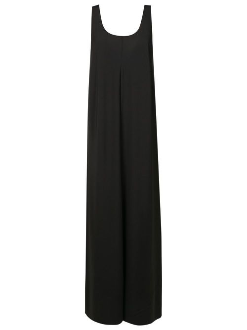 Scoop-neck sleeveless dress - Black