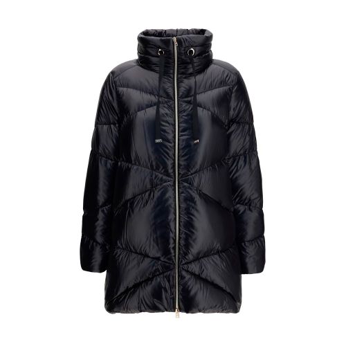 Quilted Goose Down Down Jacket — Black