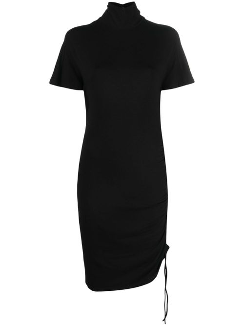Lya draped-design dress - Black
