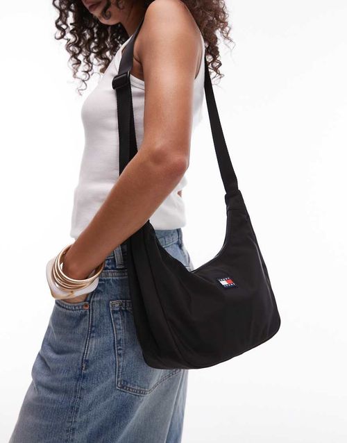 Nylon body bag in black
