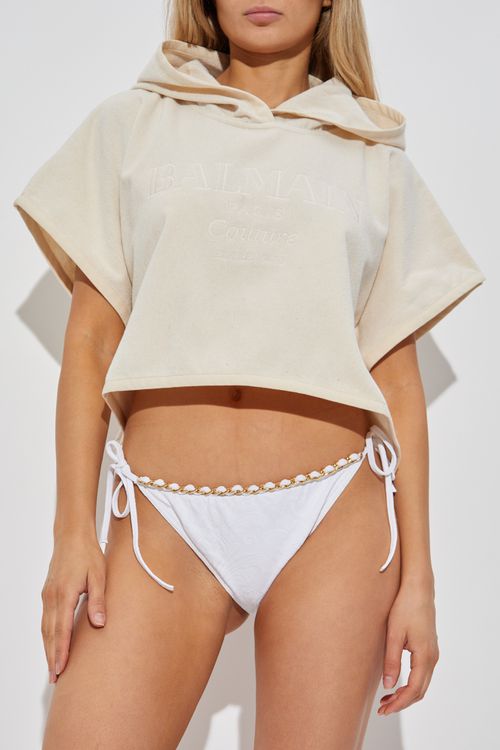 Cotton Poncho, Women's, Cream