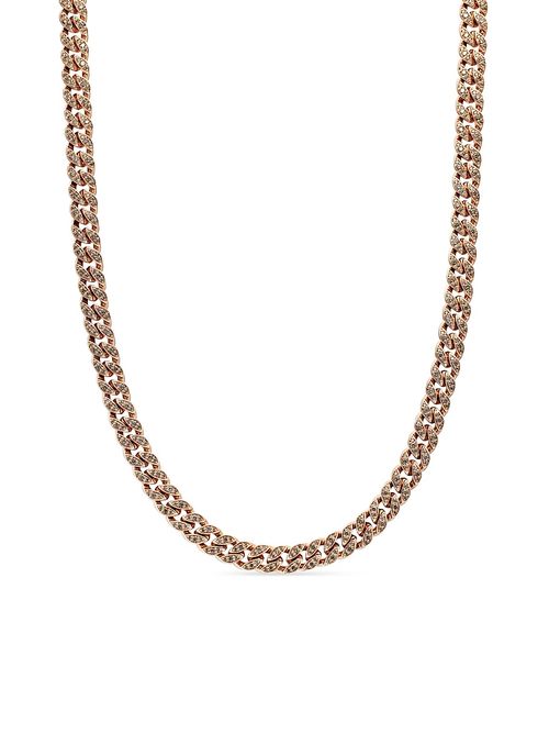 Women's Curb Chain Necklace In 18K Rose Gold - Rose Gold