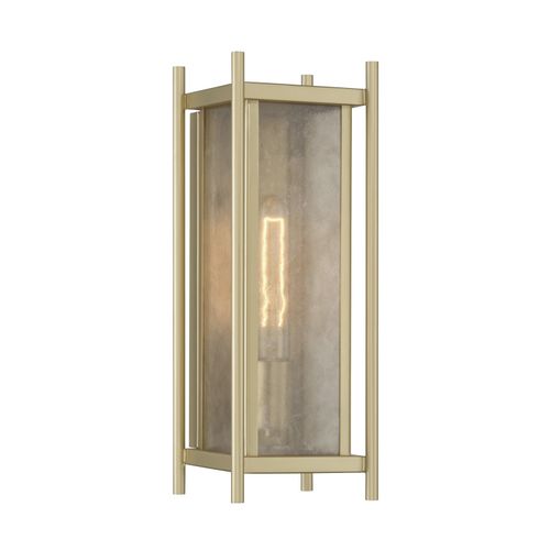 Jacobs 1-Light Outdoor Wall Lantern in Serene Bra