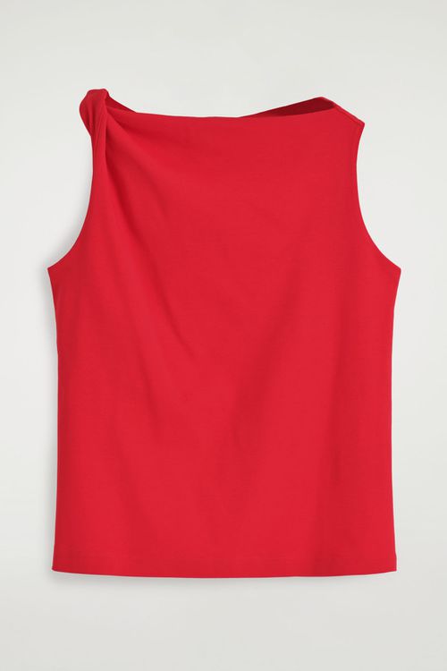 TWIST-DETAIL COTTON TOP