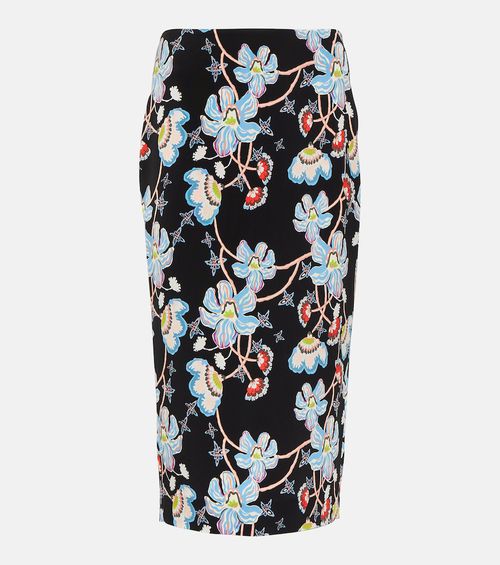 Kara floral cady pencil skirt