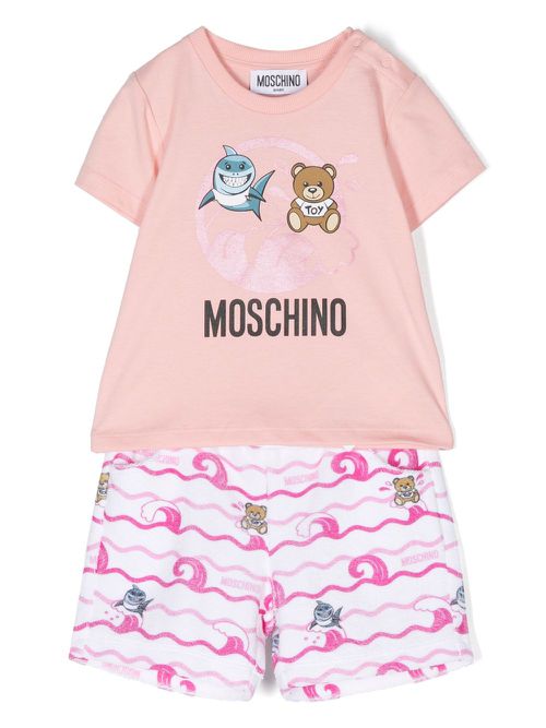 Set-of-two Teddy-Bear print tracksuit - Pink