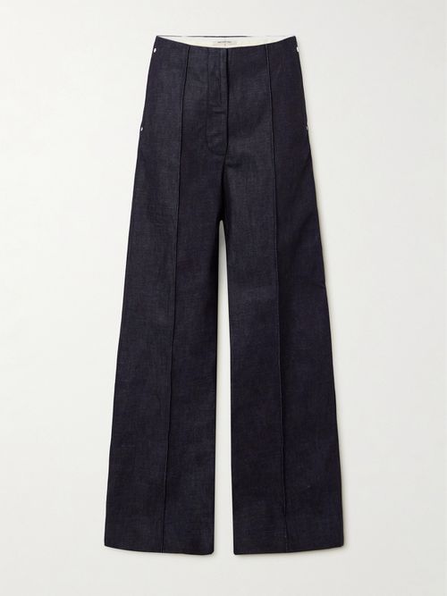 Hollywood High-rise Wide-leg Jeans - Blue