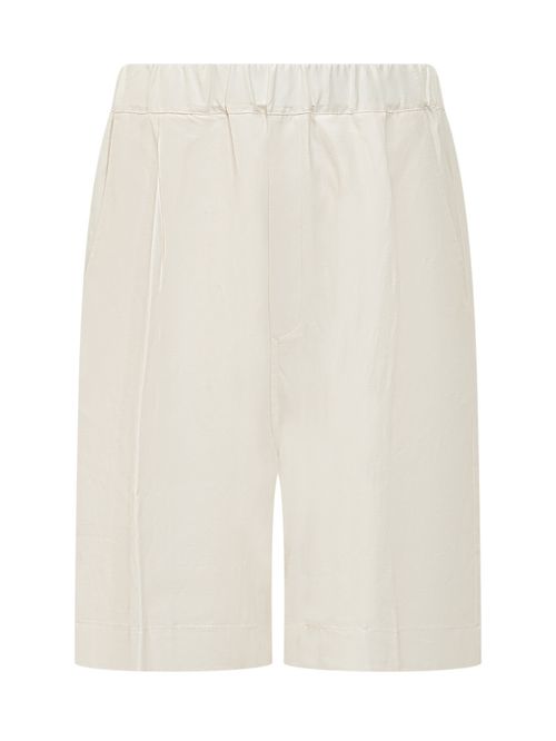 Off White Solid Shorts