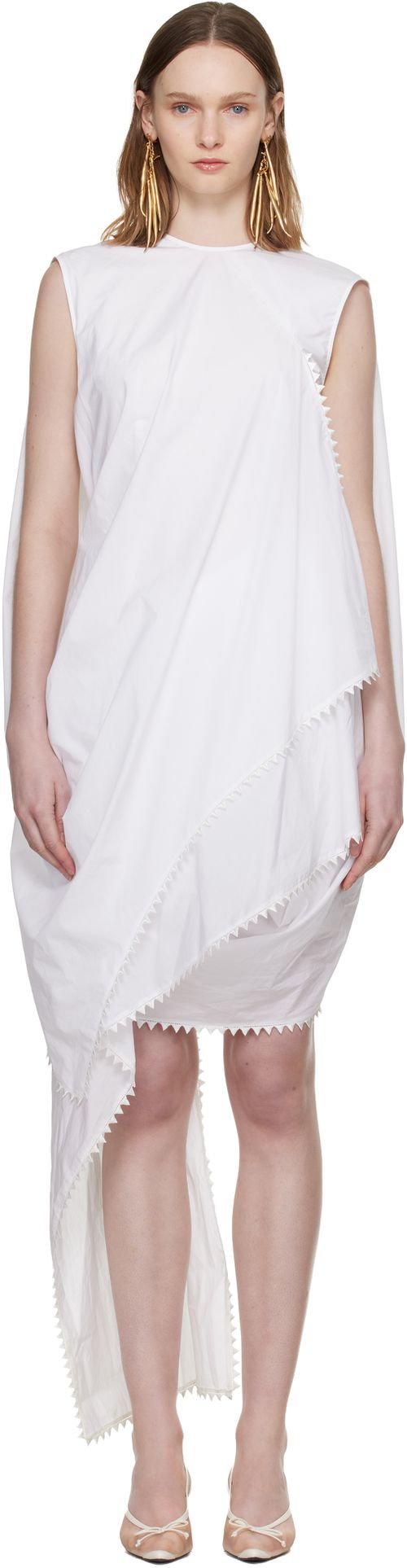 White 'The Traversin' Minidress
