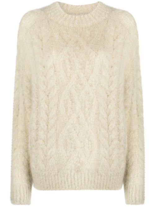 Thomas cable-knit jumper - Neutrals