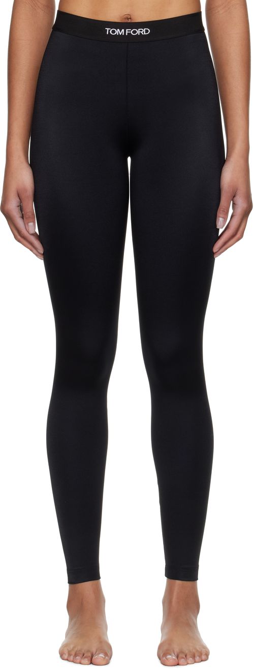 TOM FORD Black Lustrous Signature Leggings