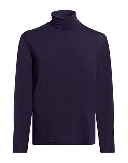 Man Turtleneck Navy Size L Tencel, Wool, Elastane