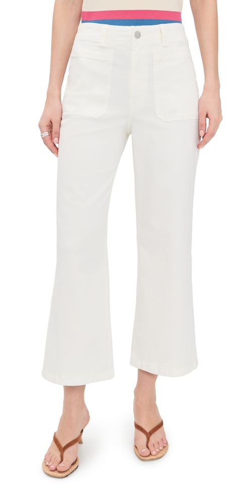 Zooey Patch Pocket Utility Pants Le Blanc