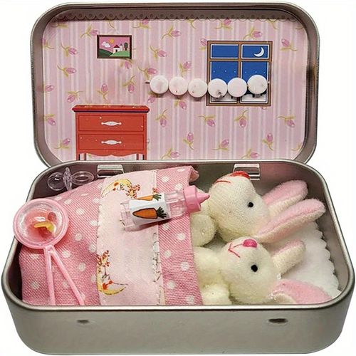 TEMU Gift Packing Box, Bunny In A Tin