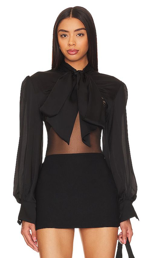 Kiki de Montparnasse Pussy Bow Shrug in Black. -  XS also in L