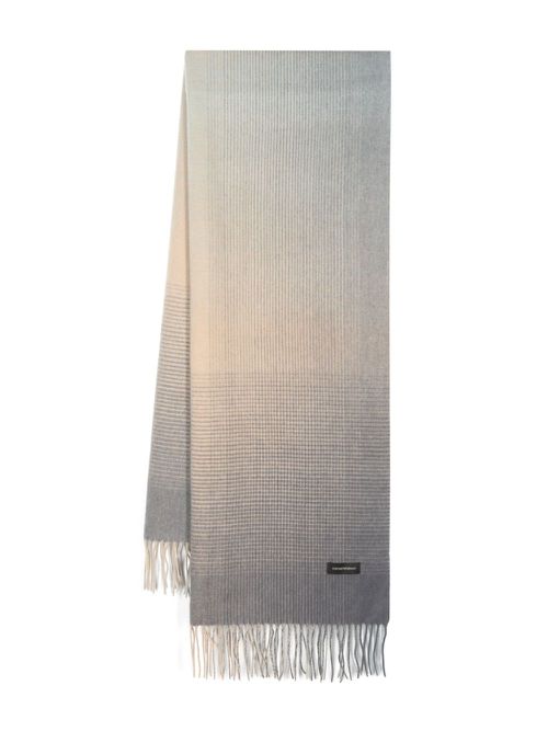 Gradient-effect wool scarf - Neutrals