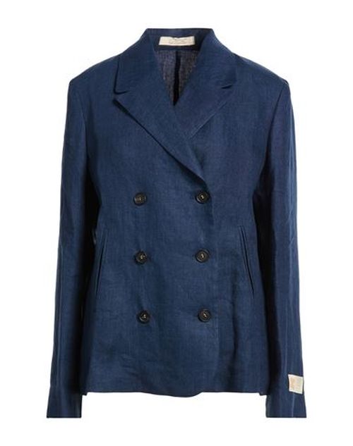 Woman Blazer Midnight blue Size L Linen