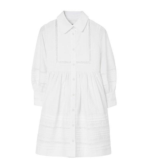 Kids Cotton Lace-Trim Dress (3-14 Years)