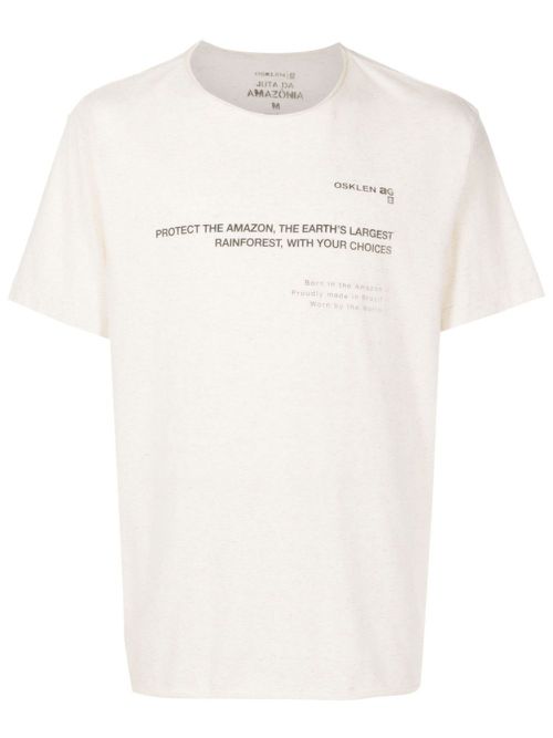 Graphic-print cotton T-shirt - Neutrals