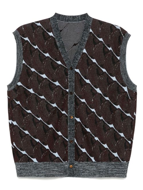 JNBY printed knitted vest - Brown