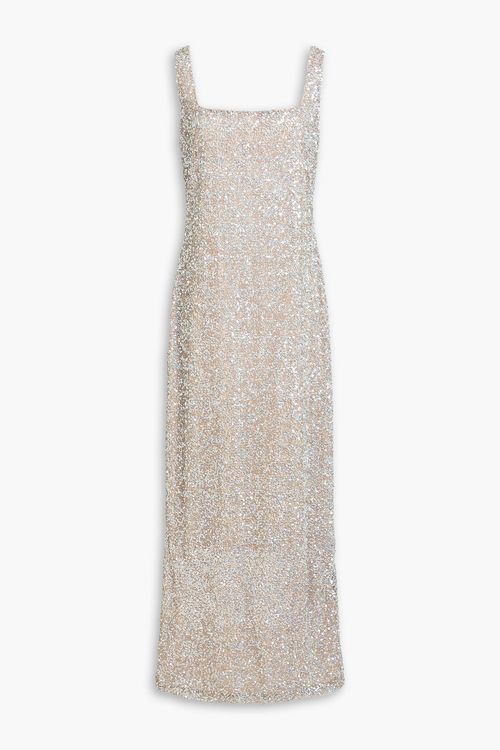Harper sequined tulle gown - Neutral - FR 42