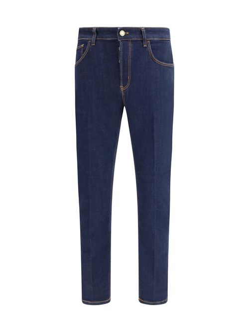 Classic Five-Pocket Cotton Jeans — Navy
