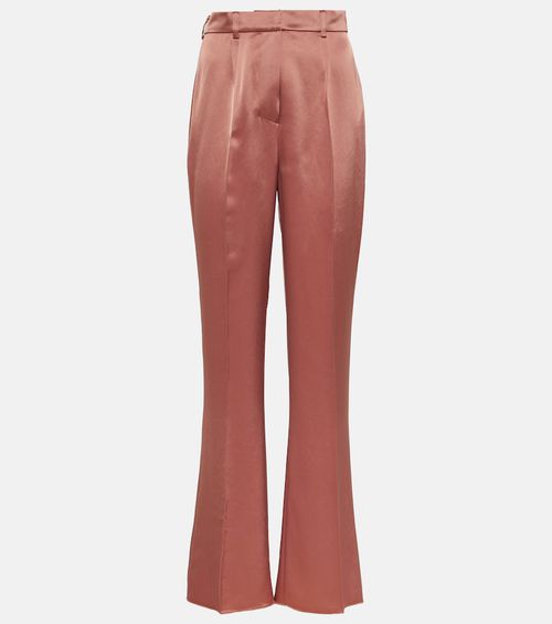 Nanushka Leena high-rise satin straight pants